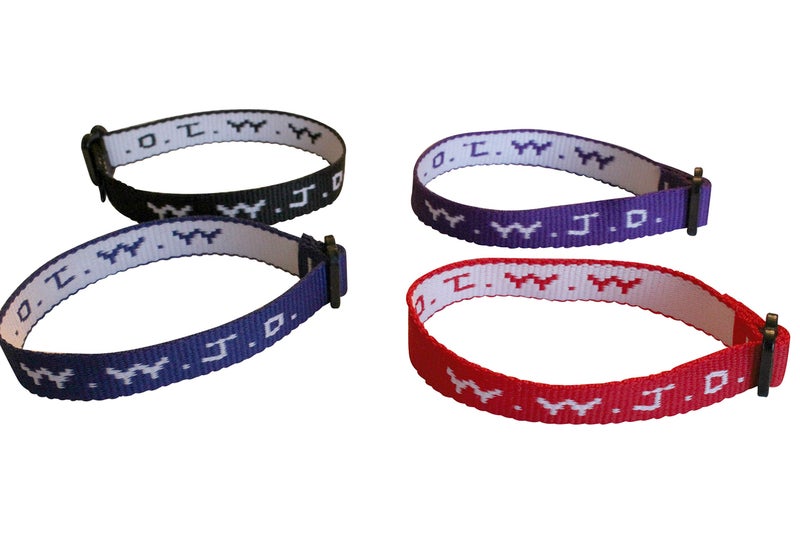 SHAMZBEST 12 WWJD Bracelets - What Would Jesus Do Woven Wristbands Per Pack - Religious Christian WWJD Bracelet for fundraisers Red, Blue, Black and Purple Colors Perfect for Men Wome (Black) - Image 4